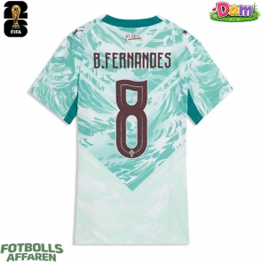 Portugal Bruno Fernandes #8 Bortatröja Kvinnor VM 2026 Kortärmad